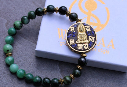 One-of-a-kind Handmade Indonesia Beads with Epidote ruby. Gorgeous,Stunning,Lovely.rare pairing