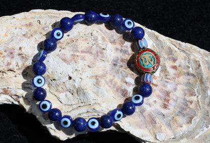 One-of-a-kind Handmade Indonesia Beads with Lapis Lazuli and Carnelian. Gorgeous,Stunning,Lovely