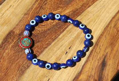 One-of-a-kind Handmade Indonesia Beads with Lapis Lazuli and Carnelian. Gorgeous,Stunning,Lovely