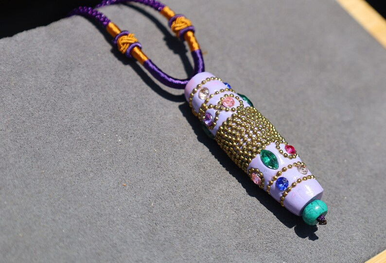 rare Rice Handmade Indonesia Beads with Hand Knotted Adjustable Cord String Necklace. Handmade Indonesian beads are exquisite and diverse