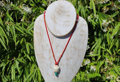 Beautiful large bead of real magnesite Buddha with red coral and Tibetan turquoise buddhist prayer beads