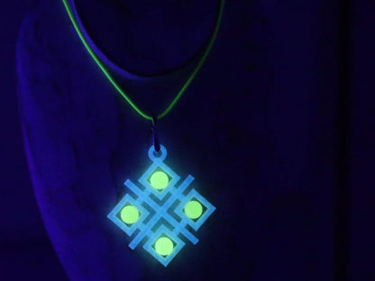 Wajakaa 3D-Printed Glow-in-the-Dark Necklaces–Exclusive, Unique&UV Reactive! one-of-a-kind glow-in-the-dark necklaces. who love to stand out