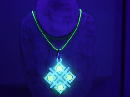 Wajakaa 3D-Printed Glow-in-the-Dark Necklaces–Exclusive, Unique&UV Reactive! one-of-a-kind glow-in-the-dark necklaces. who love to stand out