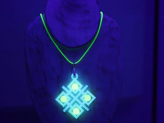 Wajakaa 3D-Printed Glow-in-the-Dark Necklaces–Exclusive, Unique&UV Reactive! one-of-a-kind glow-in-the-dark necklaces. who love to stand out