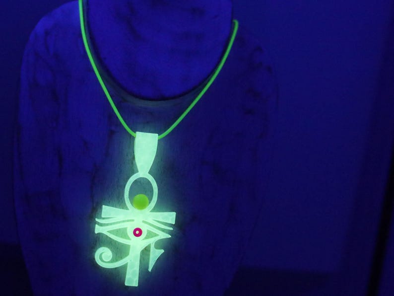 Wajakaa 3D-Printed Glow-in-the-Dark Necklaces–Exclusive, Unique&UV Reactive! one-of-a-kind glow-in-the-dark necklaces. who love to stand out
