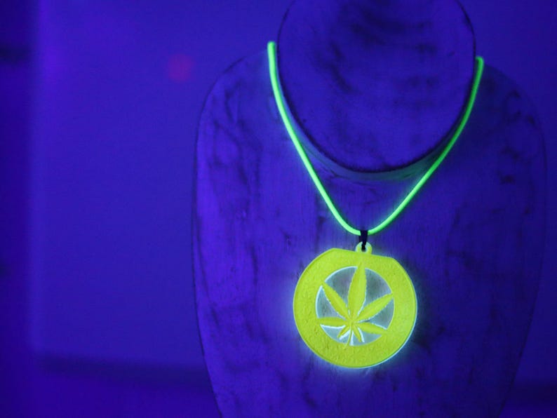 Wajakaa 3D-Printed Glow-in-the-Dark/ Fluorescent Necklaces–Exclusive, Unique&UV Reactive! one-of-a-kind glow-in-the-dark necklaces.