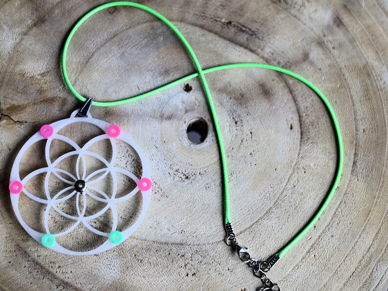 Wajakaa 3D-Printed Glow-in-the-Dark Necklaces–Exclusive, Unique&UV Reactive! one-of-a-kind glow-in-the-dark necklaces. who love to stand out