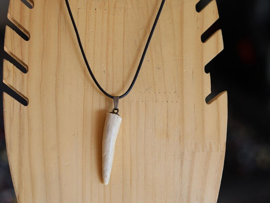 Unique handmade Antler Tip pendant, necklace. Connection to Nature, Spirituality and Symbolism,Strength and Protection, Tribal and Cultural