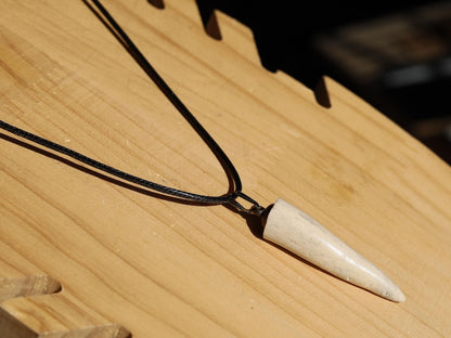 Unique handmade Antler Tip pendant, necklace. Connection to Nature, Spirituality and Symbolism,Strength and Protection, Tribal and Cultural