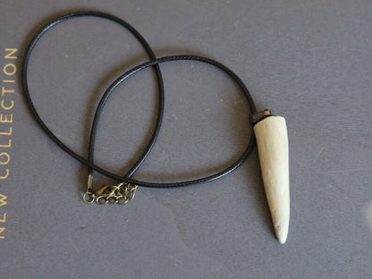 Unique handmade Antler Tip pendant, necklace. Connection to Nature, Spirituality and Symbolism,Strength and Protection, Tribal and Cultural