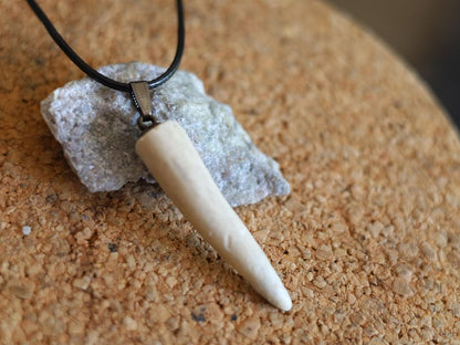 Unique handmade Antler Tip pendant, necklace. Connection to Nature, Spirituality and Symbolism,Strength and Protection, Tribal and Cultural