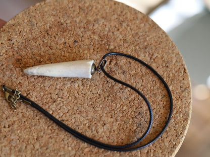 Unique handmade Antler Tip pendant, necklace. Connection to Nature, Spirituality and Symbolism,Strength and Protection, Tribal and Cultural