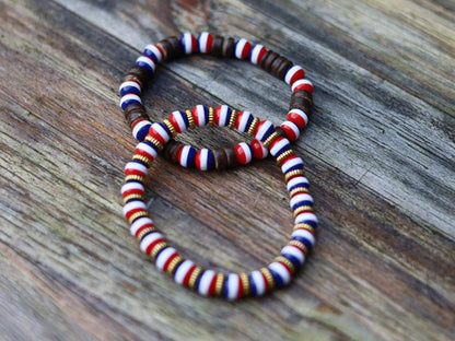 Inspired by Dutch pride and natural elegance, this -themed bracelet set blends patriotic colors with earthy textures and metallic details